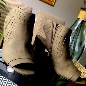 Brand new Suede Ankle Boots.. Perfect Summer bootie with summer dresses.